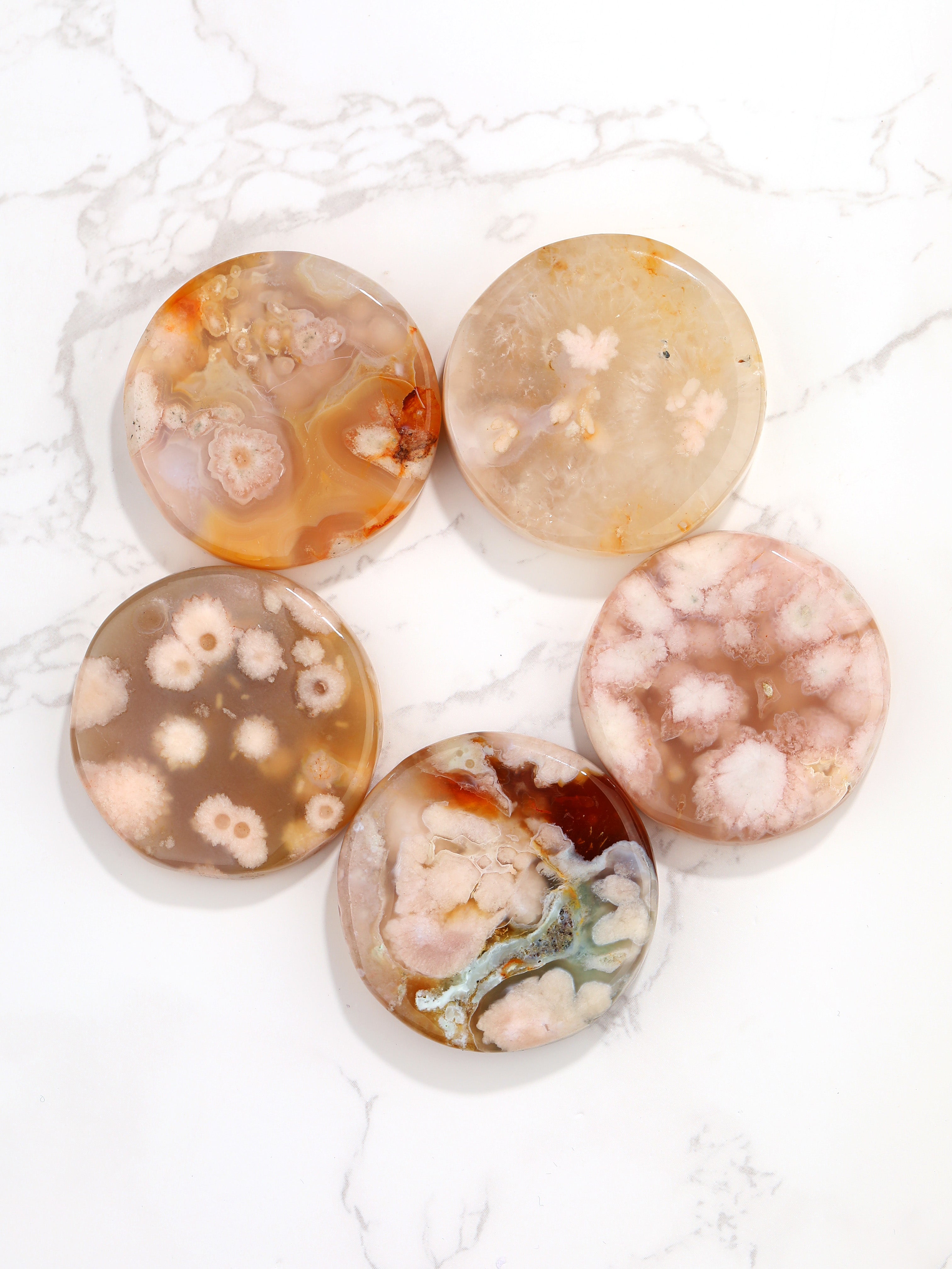 Cherry blossom agate stone(Random decorative pattern)