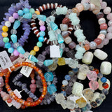Carmeny-Crystal beads bracelets lucky-match healing energy stretch bracelet